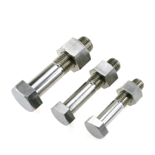 Liqi fastener carbon steel heavy hex bolts 1/4-20 x 1" hex head body bolt w/free spinning washer